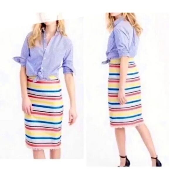 J. Crew‎ Striped Skirt - Picture 1 of 7